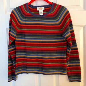 Talbot's Petites Multicolor Stripe 100% Cotton Sweater Size P